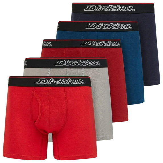 Dickies Men's Cotton Boxer Briefs – 5-Pack, Ultimate Comfort & Durability for All-Day Wear