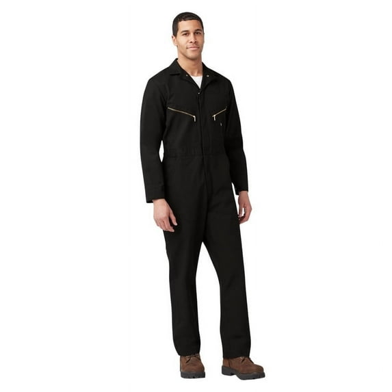 Dickies Men’s Deluxe Blended Long Sleeve Coveralls – Durable Workwear with Zipper Front, Pockets & Stain-Resistant Fabric for Comfort