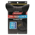 thumbnail image 1 of Dickies Men's Dri-Tech Crew Sock, 6 Pack Charcoal Size 6-12, 1 of 5