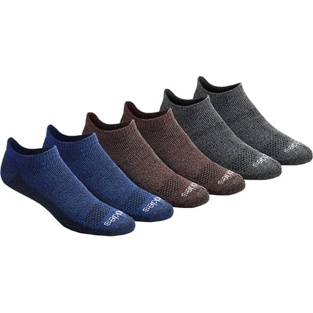 Dickies Men's Dri-Tech Moisture Control 6-Pack Low Cut Socks,, Brown, Size 6.0