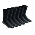 thumbnail image 1 of Dickies Men's Dri-tech Moisture Control Crew Socks Multipack, Black (6 Pairs), Shoe Size: 12-15, 1 of 5