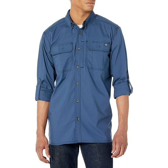 Dickies Men's DuraTech Ranger Ripstop Shirt, Dark Denim, M