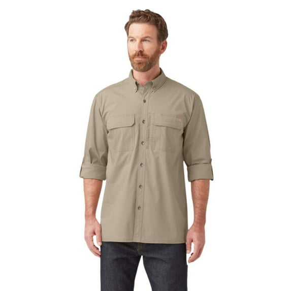 Dickies Men's DuraTech Ranger Ripstop Shirt, Desert Sun, S