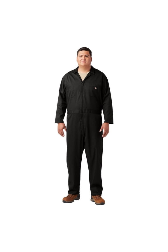 Men's FLEX Long Sleeve Coveralls | Durable Stretch Twill Work Jumpsuit with Zipper Front, Bi-Swing Back & Elastic Waist Comfort