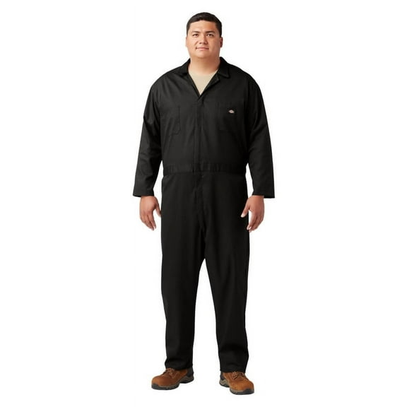 Dickies Men's FLEX Long Sleeve Coveralls | Durable Stretch Twill Work Jumpsuit with Zipper Front, Bi-Swing Back & Elastic Waist Comfort
