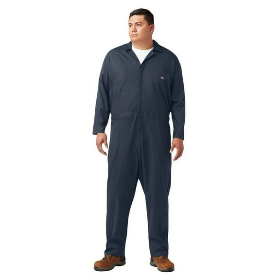 Dickies Men's FLEX Long Sleeve Coveralls | Durable Stretch Twill Work Jumpsuit with Zipper Front, Bi-Swing Back & Elastic Waist Comfort