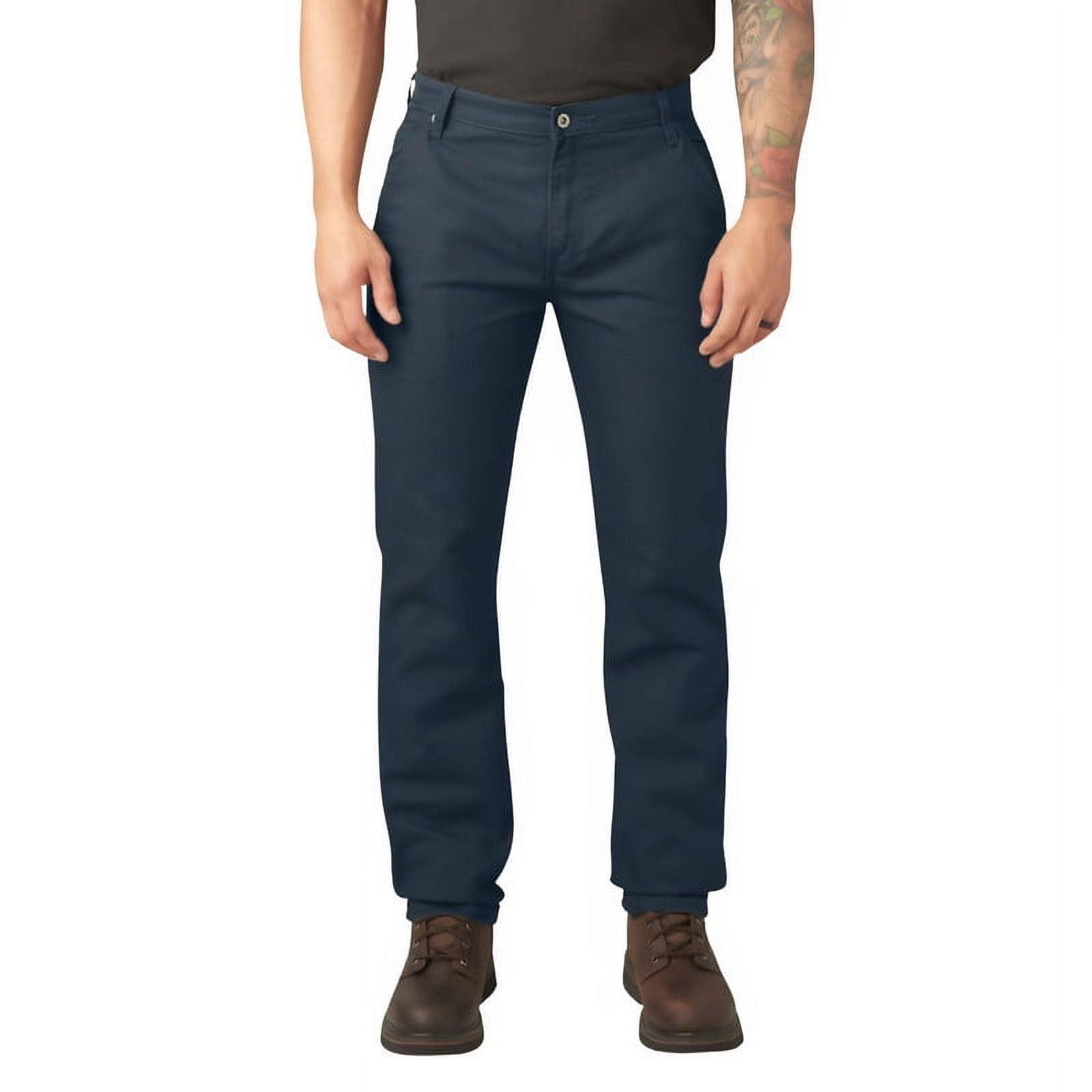 Dickies Men s FLEX Regular Fit Duck Carpenter Pants Stonewashed Black 34x32 Walmart