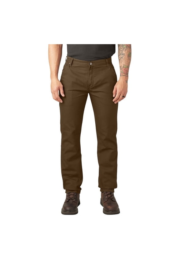 Men's FLEX Regular Fit Duck Carpenter Pants with Durable Stretch Fabric, Utility Pockets, and Reinforced Knees for Workwear