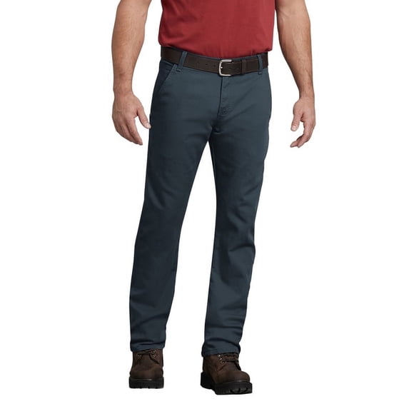 Dickies Men's FLEX Regular Fit Duck Carpenter Pants, Stonewashed Diesel Gray, 42X30
