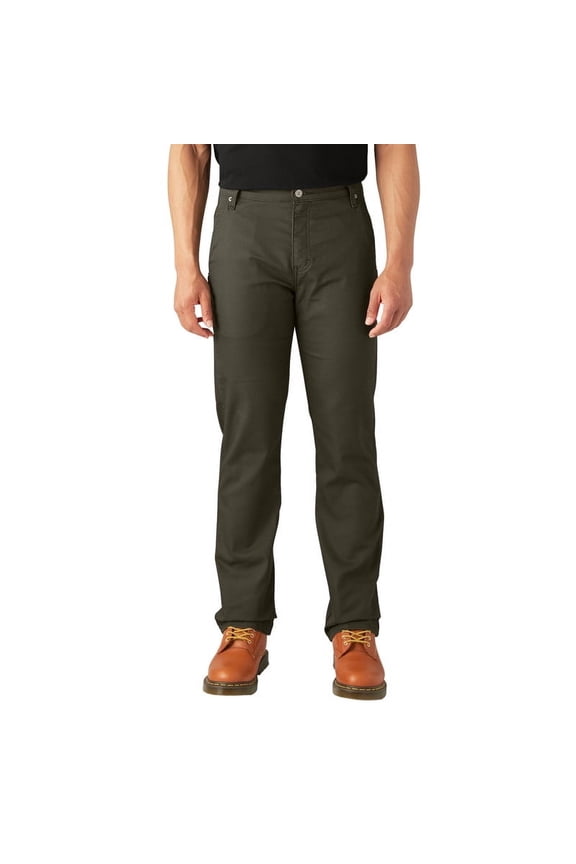Men's FLEX Regular Fit Duck Carpenter Pants with Durable Stretch Fabric, Utility Pockets, and Reinforced Knees for Workwear