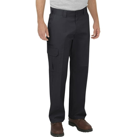 Dickies Men's Flex Relaxed Fit Straight Leg Wrinkle Resistant Cargo Pants Black 40 x 30