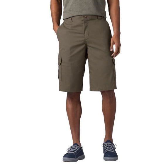 Dickies Men's FLEX Relaxed Fit Cargo Shorts 13", Mushroom, 36