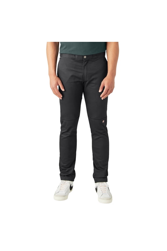 Men's FLEX Skinny Fit Double Knee Work Pants – Durable Stretch Twill, Reinforced Knees, Slim Tapered Design for All-Day Comfort