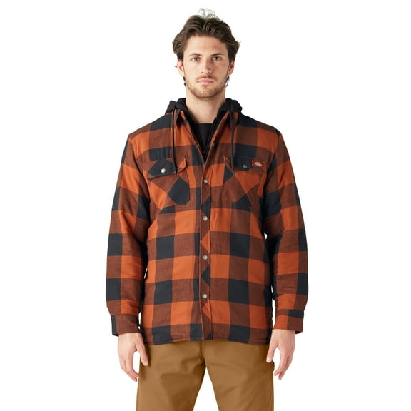 Dickies Men's Flannel Hooded Shirt Jacket