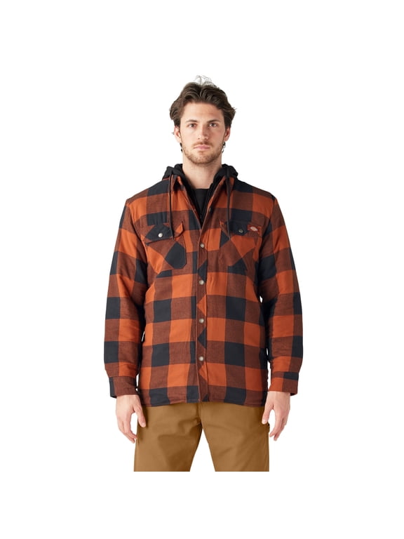 Men's Flannel Hooded Shirt Jacket | Warm Quilted Lining, Soft Brushed Fabric, Durable Snap Front, Everyday Workwear Comfort