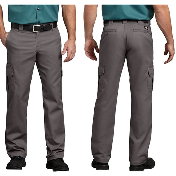 Dickies Men's Flex Regular Fit Straight Leg Work Cargo Pants Dark Grey 30X30
