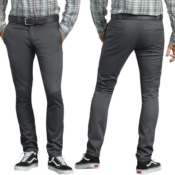 Dickies Men's Flex Skinny Straight Fit Work Pants Charcoal CH 28X30