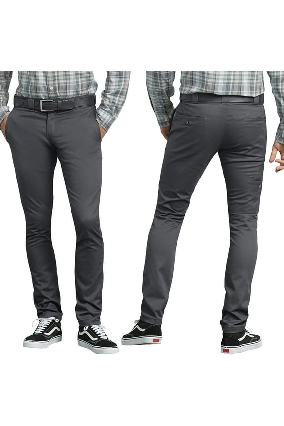 Men's Flex Skinny Straight Fit Work Pants Charcoal CH 30X32