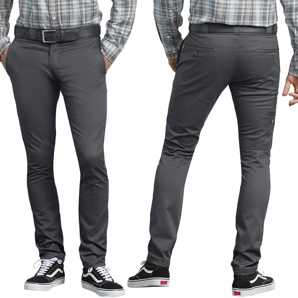 Dickies Men's Flex Skinny Straight Fit Work Pants Charcoal Dickies Men's Flex Skinny Straight Fit Work Pants Charcoal