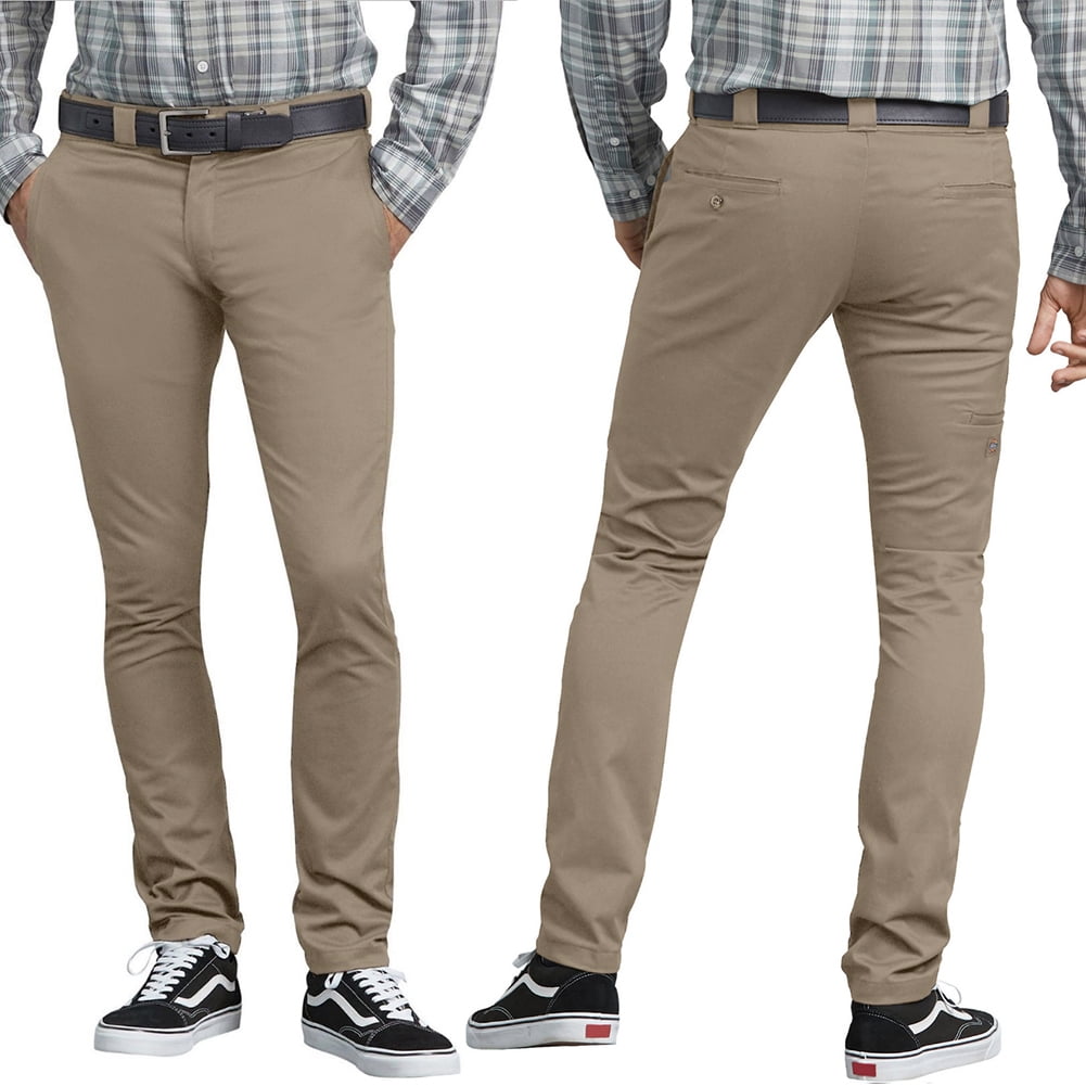 Dickies Men's Flex Skinny Straight Fit Work Pants Desert Sand DS 28X32