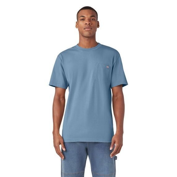 Dickies Men's Heavyweight Heathered Short Sleeve Pocket T-Shirt, Coronet Blue Heather, 3XL