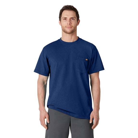 Dickies Men's Heavyweight Heathered Short Sleeve Pocket T-Shirt, Limoges Single Dye Heather, M