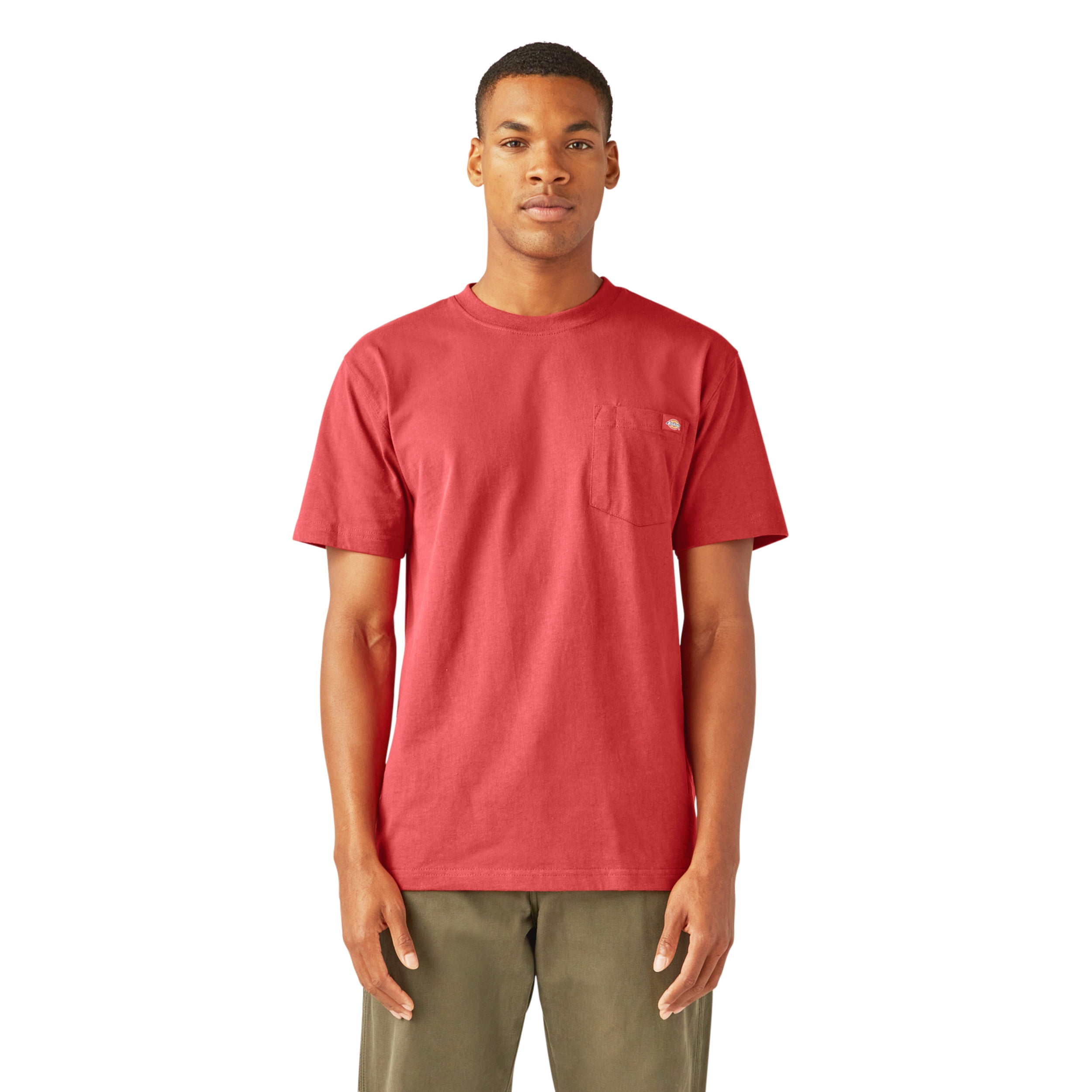 Dickies T-shirt da uomo a maniche corte con tasca, bianco, 4XL