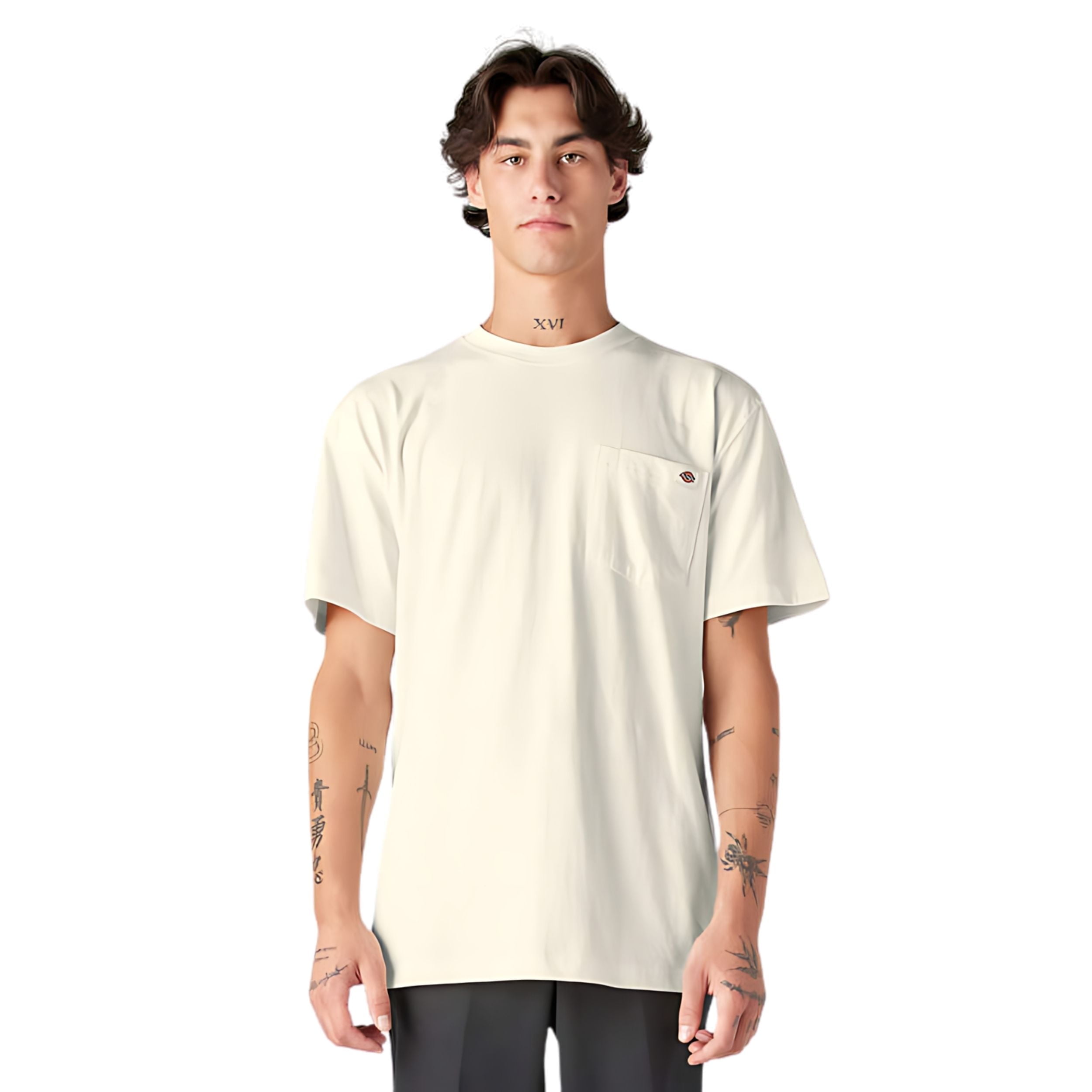 Brave Soul crew neck pocket t-shirt in navy