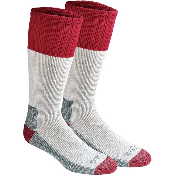 Dickies Men's High Bulk Acrylic Thermal Boot Crew Multipack Red (2 Pairs) Large