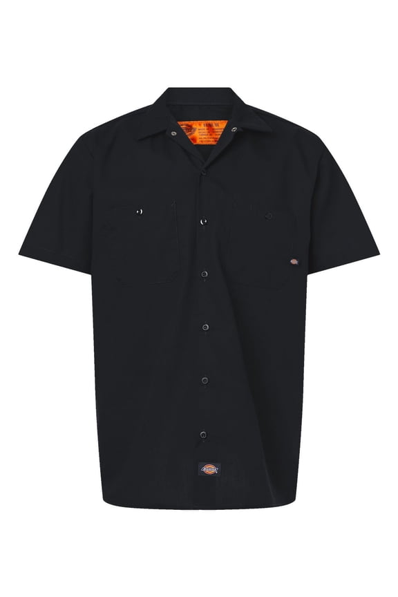 Mens Industrial Short Sleeve Work Shirt, Black - XT
