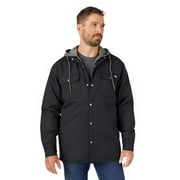 Dickies Men's Water Repellent Duck Hooded Shirt Jacket, Brown Duck, M