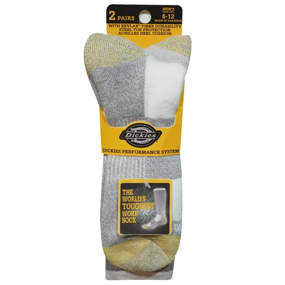 Dickies Men's Kevlar Crew Sock, 2 Pack