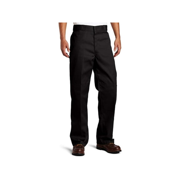 Dickies Men's Loose Fit Double Knee Twill Work Pant,, Black, Size 42W x 30L