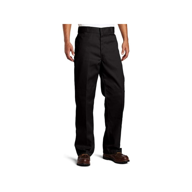 Dickies Men's Loose Fit Double Knee Twill Work Pant,, Black, Size 42W x