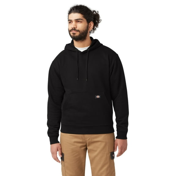 Dickies Men's Midweight Fleece Hoodie, Black, S Regular