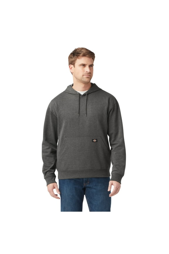 Men's Midweight Fleece Hoodie, Dark Heather Gray, L Regular