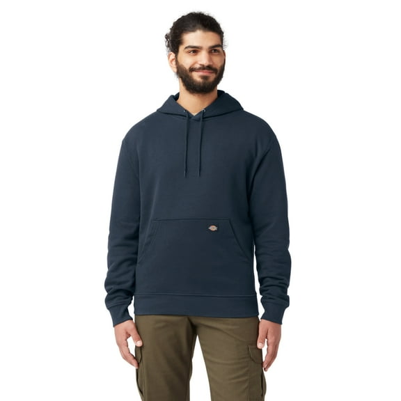 Dickies Men's Midweight Fleece Hoodie, Dark Navy, 2X Regular
