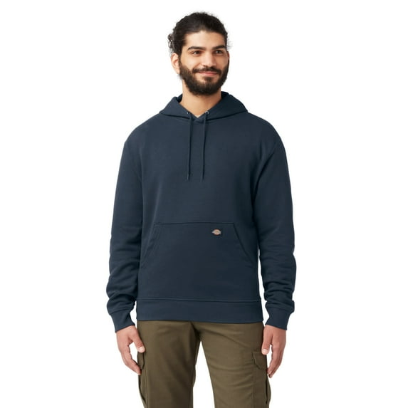Dickies Men's Midweight Fleece Hoodie, Dark Navy, L Regular