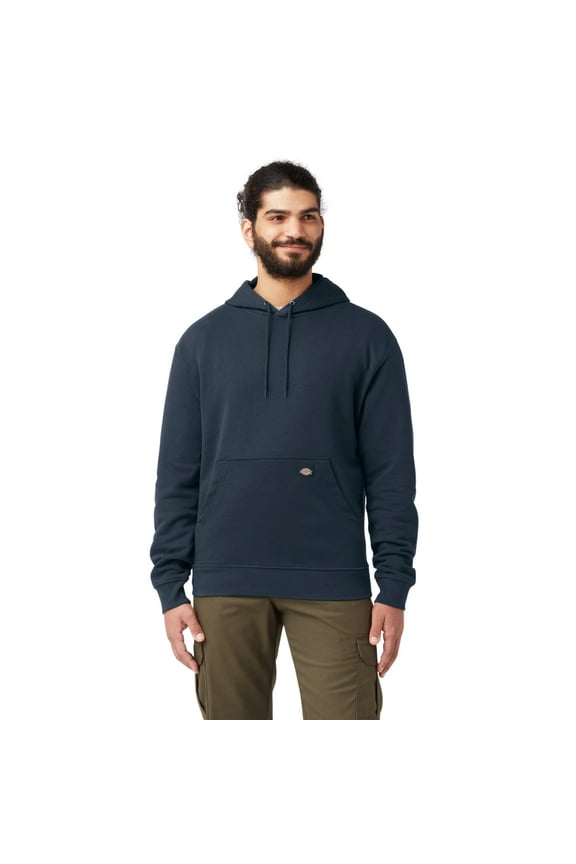 Men's Midweight Fleece Hoodie, Dark Navy, L Regular