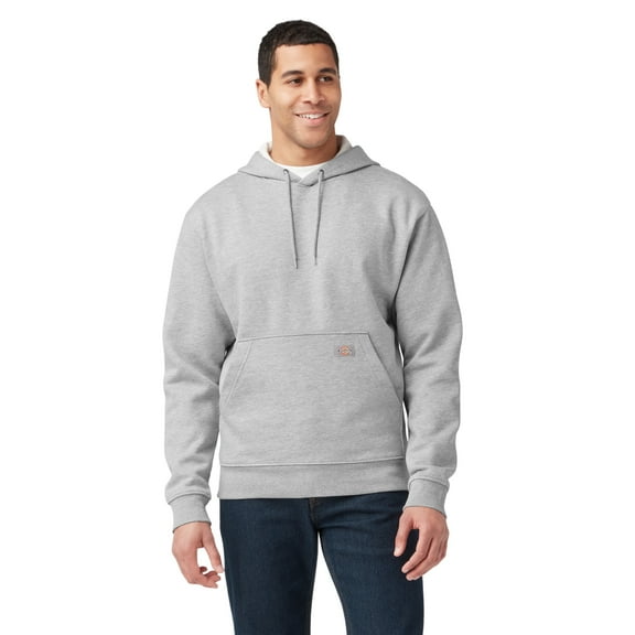 Dickies Men's Midweight Fleece Hoodie, Heather Gray, 2X Regular