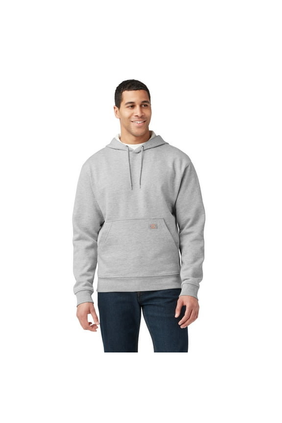Men's Midweight Fleece Hoodie, Heather Gray, L Regular
