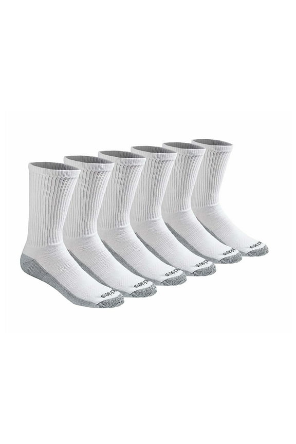 Men's Multi-Pack Dri-Tech Moisture Control Crew Socks,, White, Size 12.0
