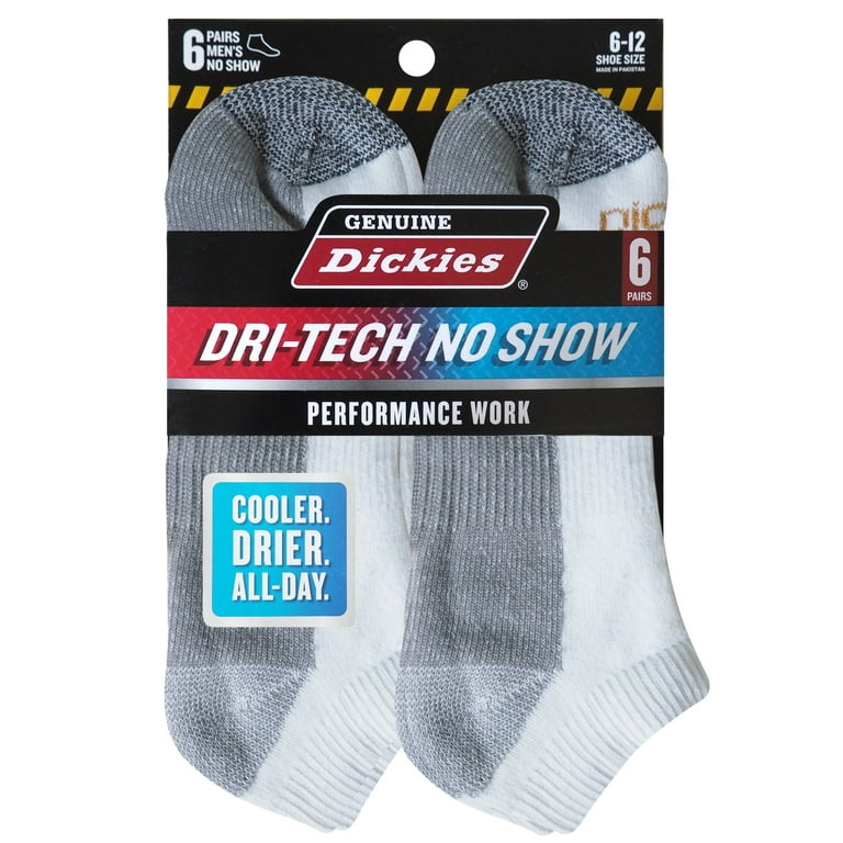 Dickies Men's No Show Socks, 6 Pack - Walmart.com