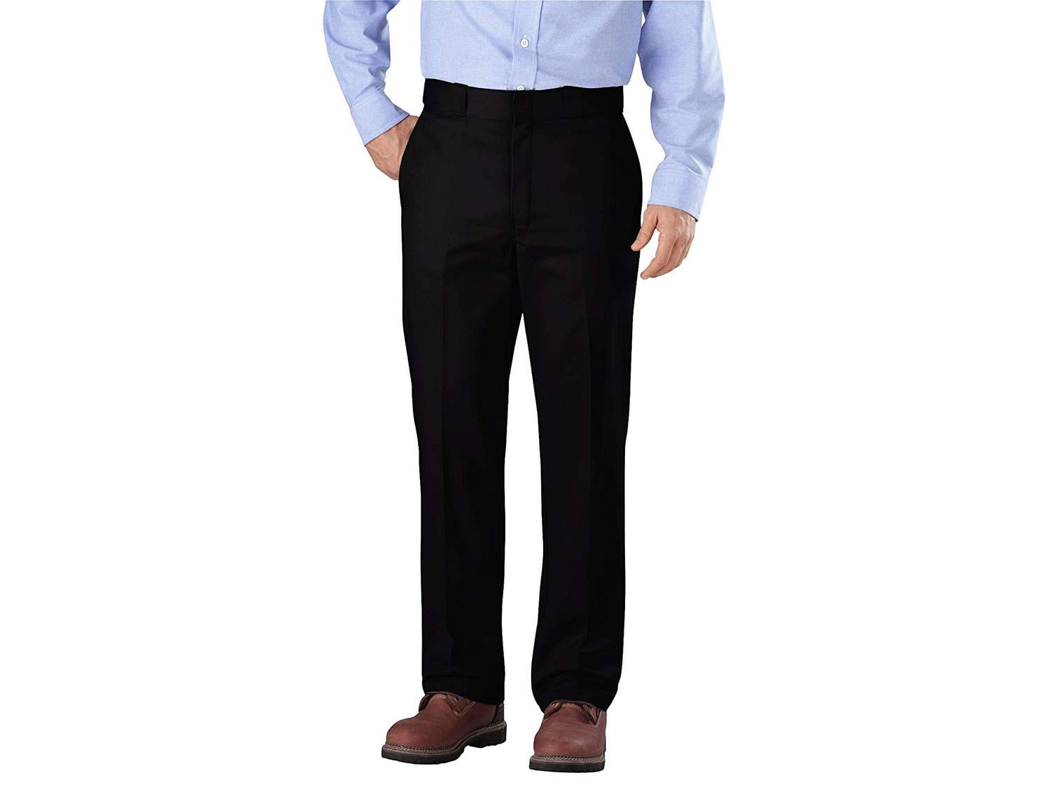 dickies black dress pants Mens Classic Belt Loop Flat Front Straight Chino Size 36X34 Dickies Original 874 Work Pants
