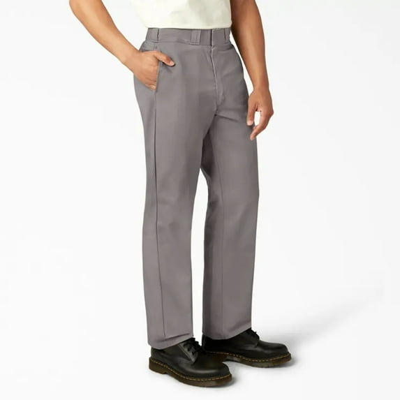 Dickies Men's Original 874 Work Pant, Silver, 42W x 32L