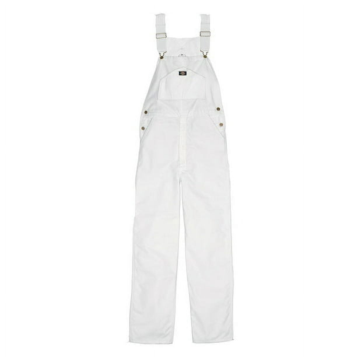 Dickies Men's Painters Bib Overall 30W x 32L White