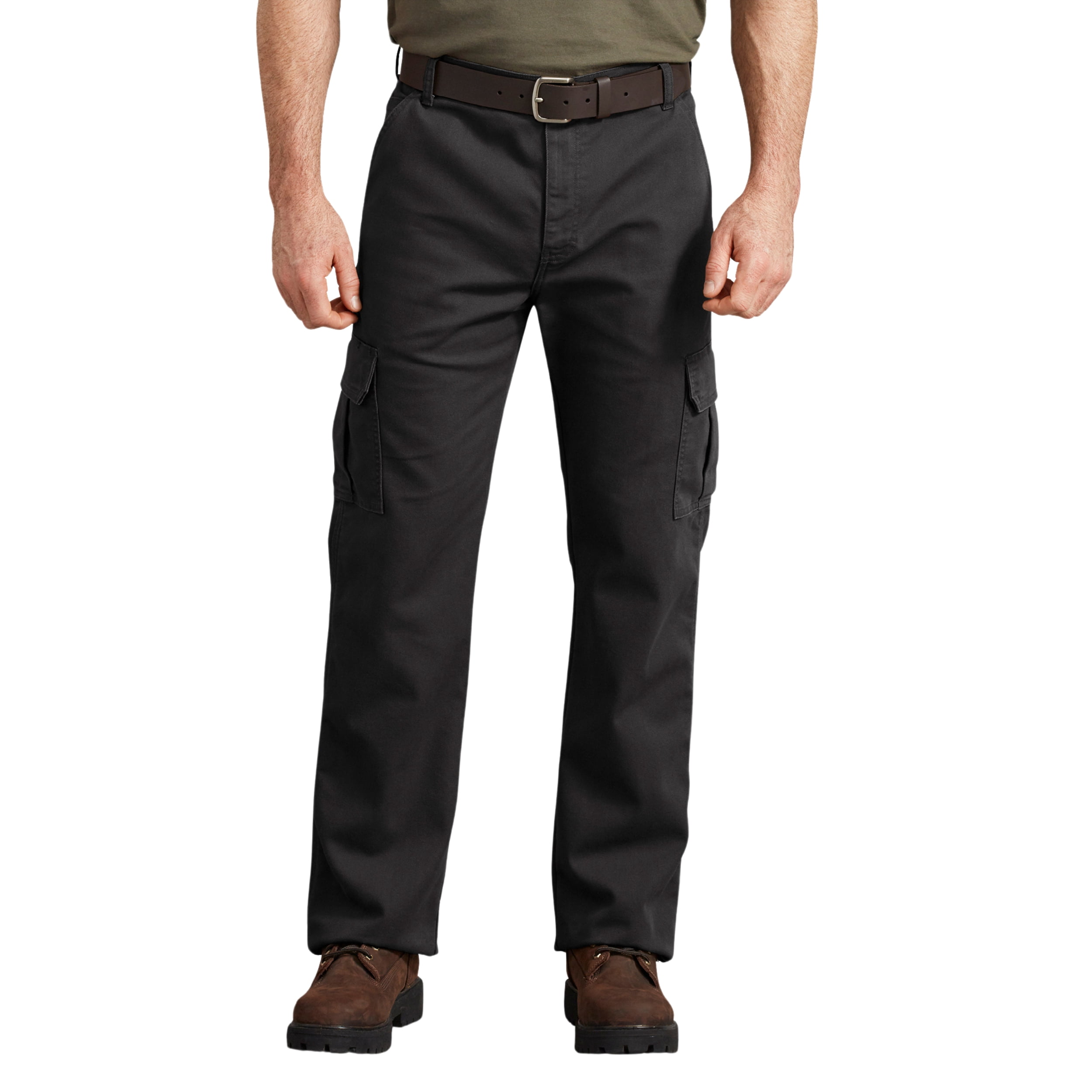 Dickies Pantaloni Cargo Uomo In Twill Elasticizzato: Vestibilità Regolare, Nero, Taglia 34W X 30L. Comodi, Antimacchia E Con Tasche Capienti!