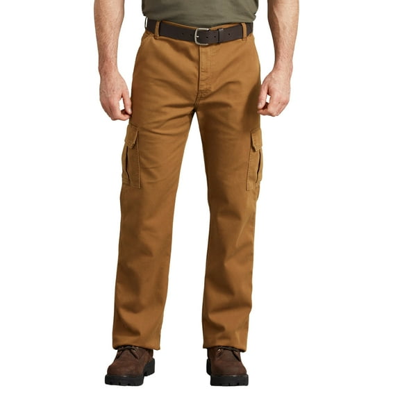 Dickies Men's FLEX Regular Fit Duck Cargo Pants | Durable Stretch Canvas Work Pants with Multiple Pockets & Reinforced Seams