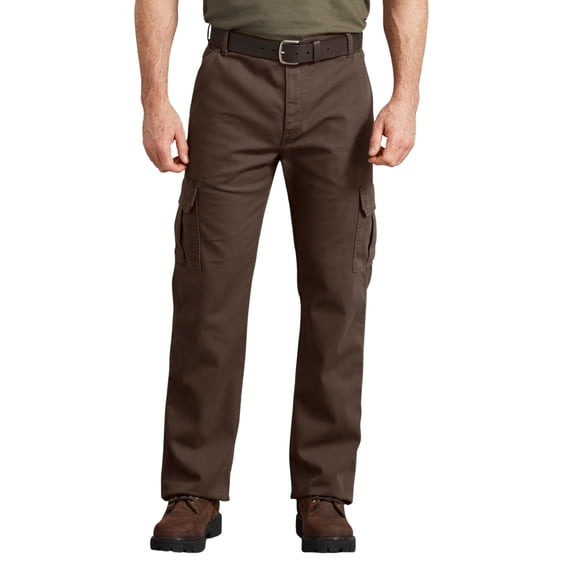 Dickies Men's FLEX Regular Fit Duck Cargo Pants | Durable Stretch Canvas Work Pants with Multiple Pockets & Reinforced Seams