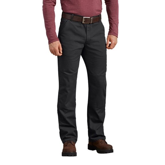 Dickies Men's FLEX Regular Fit Duck Double Knee Pants | Durable Stretch Canvas Work Pants with Reinforced Knees & Utility Pockets
